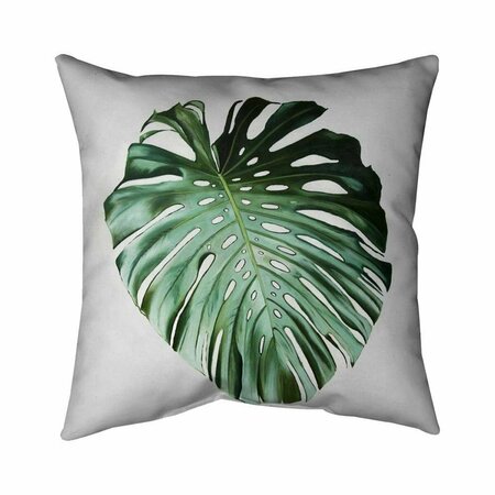 BEGIN HOME DECOR 26 x 26 in. Monstera Leaf-Double Sided Print Indoor Pillow 5541-2626-FL357